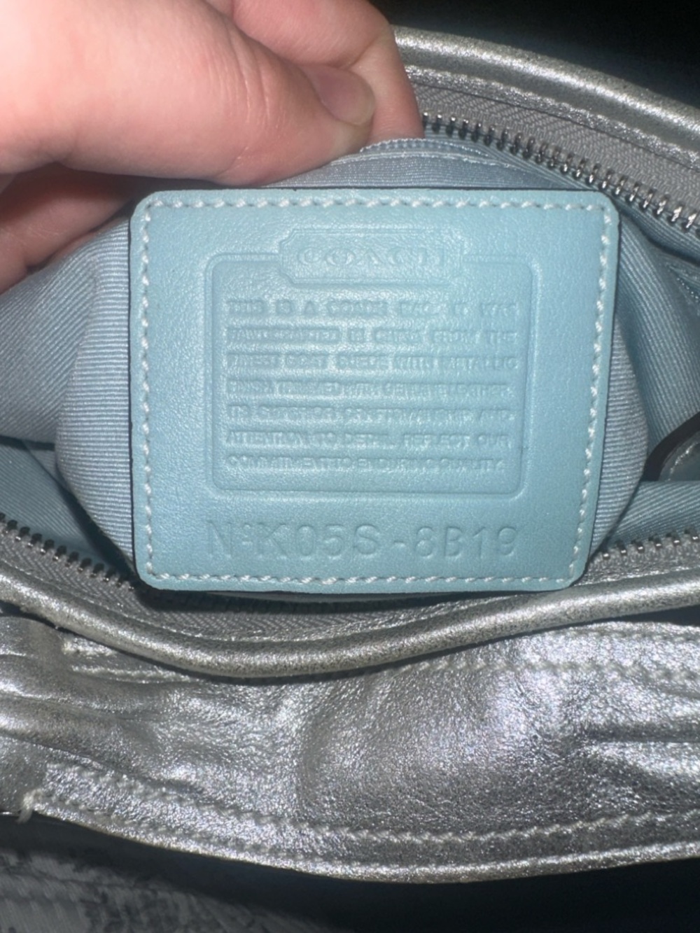 Vintage coach Silver Metallic Hobo Shoulder Bag - Picture 8 of 8